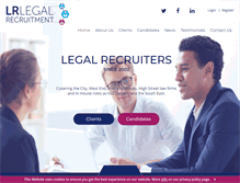 Tablet Screenshot of lrlegalrecruitment.co.uk